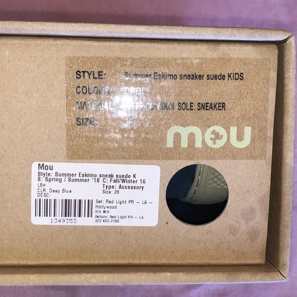 Mou Mini Summer Eskimo Sneakers Blue - NEW